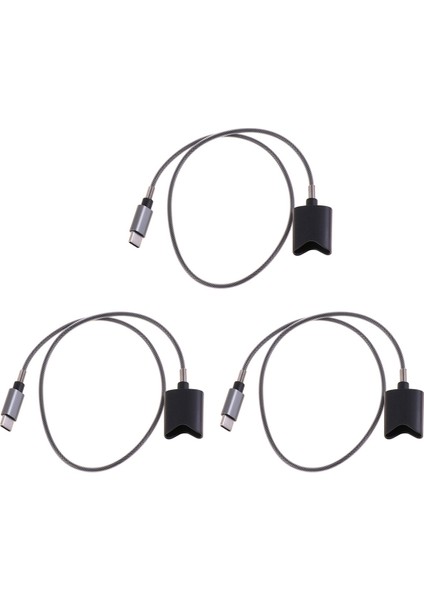 3x Manyetik Şarj Cordu Evrensel Tasarım 45CM (Gri Type-C) Için 3x Tip C Arayüz Şarj Kablosu (Yurt Dışından)