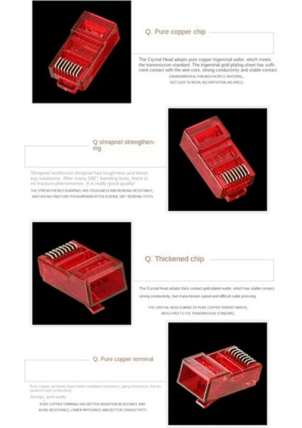 RJ45 Ağ Kablosu Modüler Fiş Ethernet Kablo Kıvrım Konnektörü Kalıcı 8 Pin Modüler Utp Pc Adaptörü Için Kristal Fiş (Yurt Dışından) indirimleri