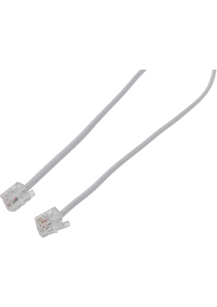 2 Pcs RJ11 Parçalar: 1 Pcs 6P2C Modüler Telefon Telefon Kabloları Tel ve 1 Pcs 6P4C 2 Yolu Çıkış Telefon Jack Line Ayırıcı (Yurt Dışından) fırsatları