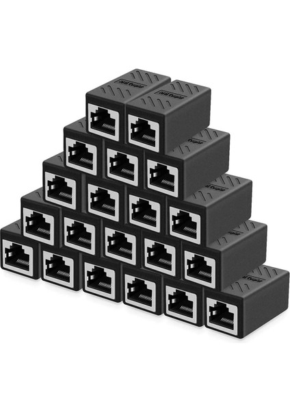 20PCS Ethernet Kablo Genişletici, RJ45 Cat 5 Cat 6 CAT6A Kullanıcı, Exterder Conntork Kadın To Dıned RJ45 Ethernet Bağlayıcı (Yurt Dışından)