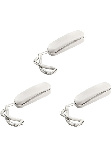 3x Kablolu Duvar Telefonu, Otel Küçük Telefon, Ev/banyo/okul/ofis Sabit Duvar Telefonu, Beyaz Için Uygun (Yurt Dışından)