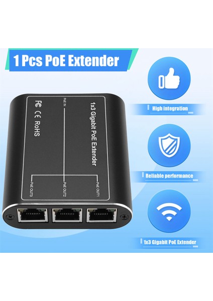 IEEE802.3AF/AT 30W Network Poe Signal Gigabit Poe Güvenlik Sistemleri Için Extender Ethernet Tekrarlayıcı Kamera (Yurt Dışından) fırsatları