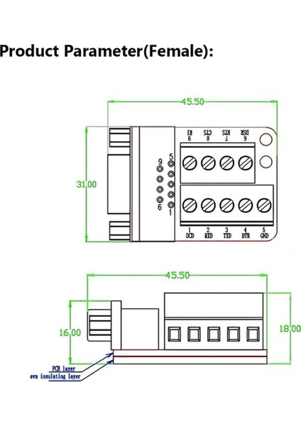 10PCS Db9 Lehimsiz Konektör, RS232 D-Sub Seri 2 Satır 9 Pin Piriş Portu Terminal Adaptörü Kesme Kartı Somunlu (Yurt Dışından) modelleri
