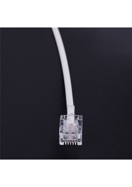 3pcs 10M RJ11 Telefon Konnektörü Uzatma Kablosu Beyaz (Yurt Dışından)