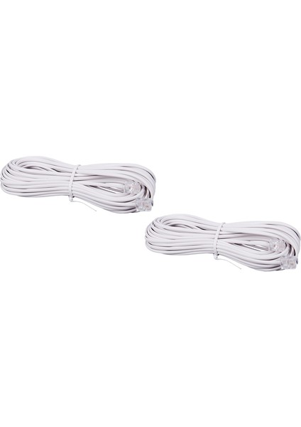3pcs 10M RJ11 Telefon Konnektörü Uzatma Kablosu Beyaz (Yurt Dışından) modelleri