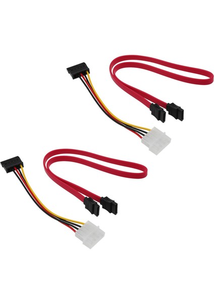 2 Sata Güç Adaptör Kablosu ve 2 Sata Veri Kablosu (Yurt Dışından)