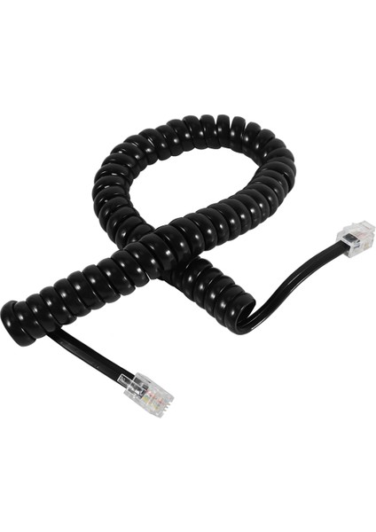 4x Siyah Sarmal Telefon Ahize Kablosu 1.1 Ft Sarmal 4x Siyah Genişletilmiş Döndürülebilir Telefon Kablosu Detangler Sabit Hattı (Yurt Dışından) indirimleri