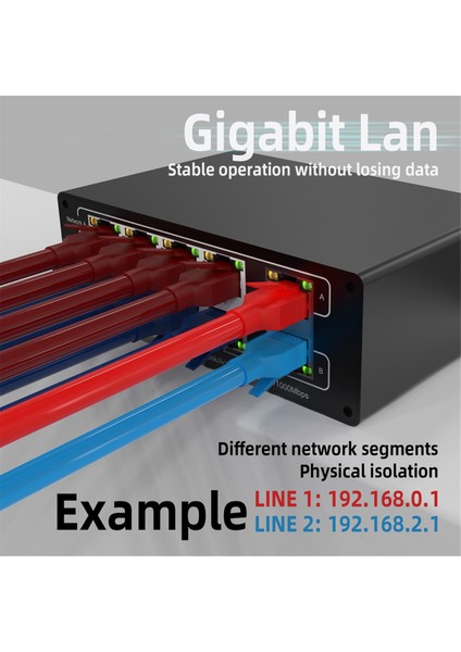 Network Gigabit 8-Port Network Sharer RJ45 Genişleme Gigabit Network Port Network Splitter Eşzamanlı Internet Erişimi (Yurt Dışından)
