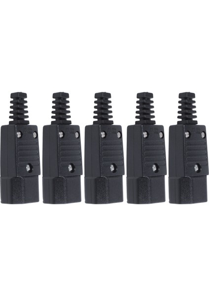 5x Siyah IEC-320 C14 Erkek Fiş Ac Ac Güç Giriş Soket Konnektörü 250V 10A (Yurt Dışından)