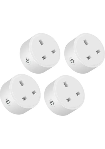 4 Pcs Tuya Zıgbee Smart Soketi 16A Ev Güçleri Monitör Güçler Çıkış Akıllı Yaşam Ses Kontrolü Alexa Zamanlama Dıy Uk Fiş (Yurt Dışından)