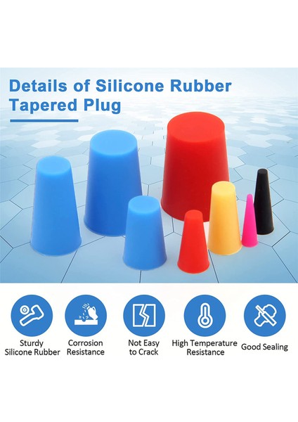 330PCS Silikon Kauçuk Konik Fiş, Delik Fişleri Için Yüksek Sıcaklık Dayanıklı Kauçuk Durdurucular, Püskürtme, Püskürtme, (Yurt Dışından) fırsatları