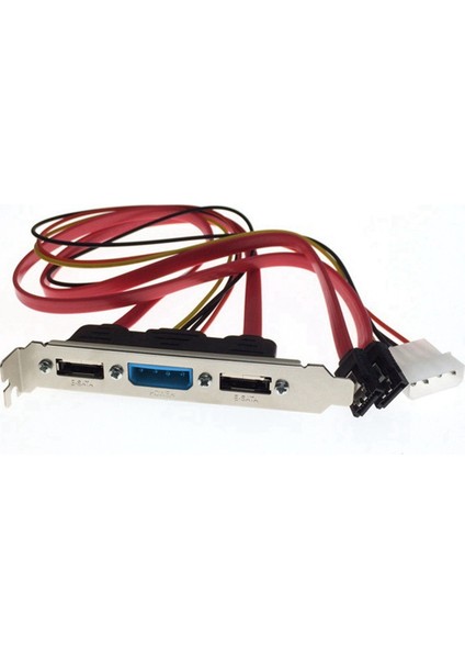 Pc Dıy Sata-Esata ve 4pın Ide Molex Power Pcı Braket Yuva Kablosu Harici Sabit Sürücü Için Tam Yükseklikte Profil (Yurt Dışından)