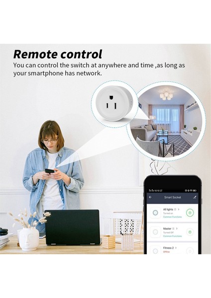 Homekit 16A Wifi Akıllı Ses Kontrol Fişi Uygulaması Uzaktan Kumanda Timing Fişi Alexa, Google, Siri Ha Us Flug ile Uyumlu (Yurt Dışından) fırsatları