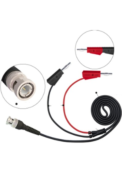 4x P1009 Bnc Ila Çift 4mm Istiflenebilir Muz Fiş Testi Kurşun Prob Osiloskop Sinyal Jeneratörü Için Bnc Kablosu 120CM (Yurt Dışından) modelleri