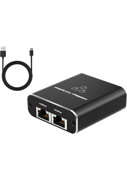 1000MBPS Ağ Splitter Ethernet Splitter 2 Pc Dizüstü Bilgisayar Ağı RJ45 Ayrıştırıcı 1&#39;de 1 Out Gigabite Ethernet Splitter (Yurt Dışından)