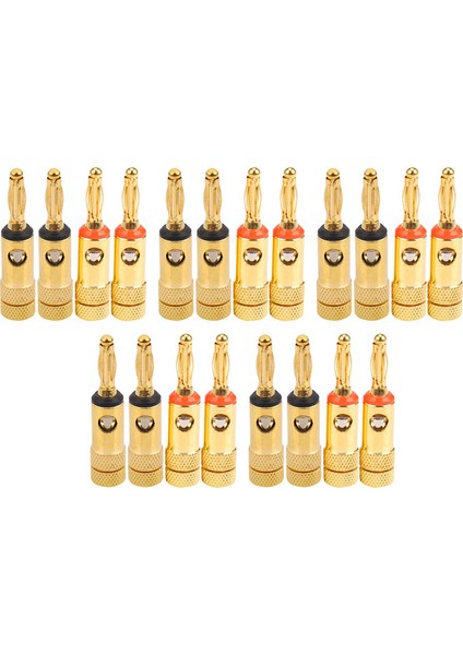 Altın Kaplama Muz Tapaları 10 Kırmızı 10 Siyah 4mm 20 Pcs LL68-4BP1 (Yurt Dışından)