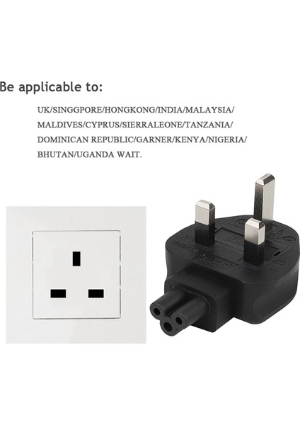 2x Ingiltere 33 Pimli Erkek-Iec 320 C5 Fiş, Ingiltere-C5 Ac Güç Adaptörü Ingiltere Fiş. Endüstriyel Ağır Dönüştürücü (Yurt Dışından) fırsatları