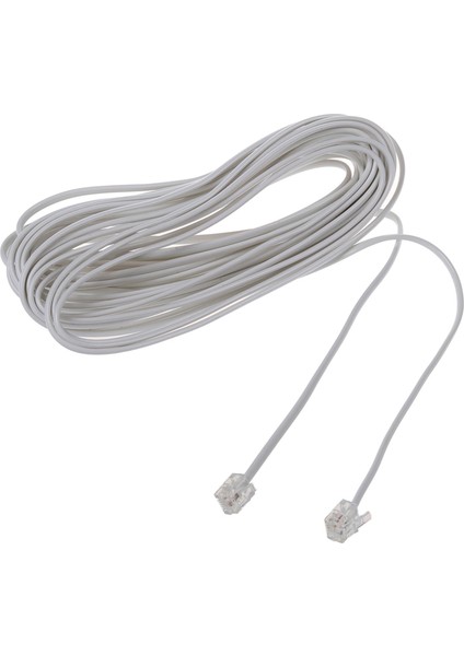 3x 9m 30FT RJ11 6P2C Modüler Telefon Telefon Kabloları Tel Beyaz (Yurt Dışından) modelleri