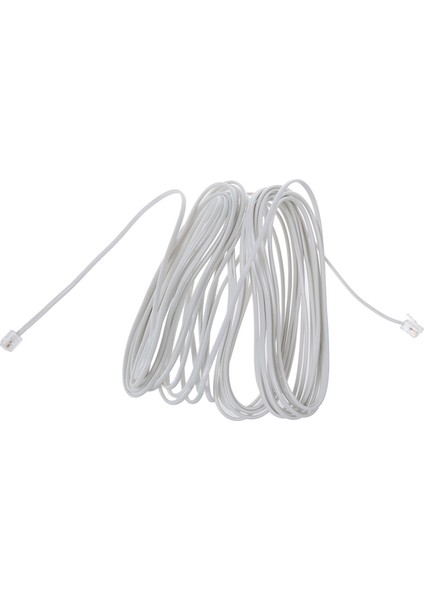 3x 9m 30FT RJ11 6P2C Modüler Telefon Telefon Kabloları Tel Beyaz (Yurt Dışından) fırsatları