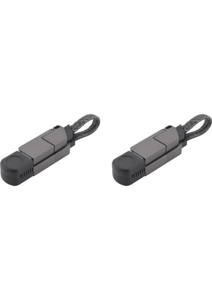 2x 6in1 iPhone 27W Için Çok Fonksiyonlu Hızlı Şarj Kablosu Anahtarlık Pd Android Type-C 100W Şarj Veri Kablosu A (Yurt Dışından)