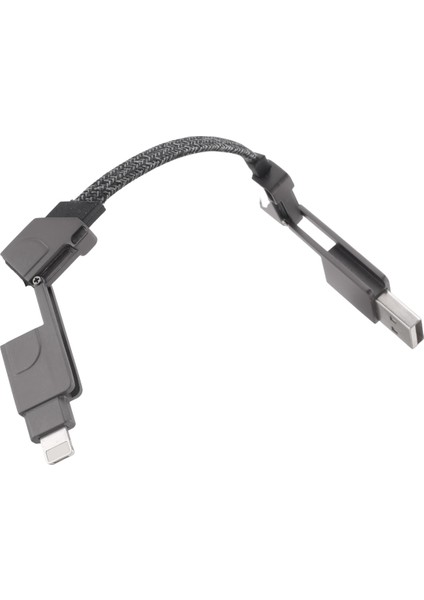 2x 6in1 iPhone 27W Için Çok Fonksiyonlu Hızlı Şarj Kablosu Anahtarlık Pd Android Type-C 100W Şarj Veri Kablosu A (Yurt Dışından) modelleri