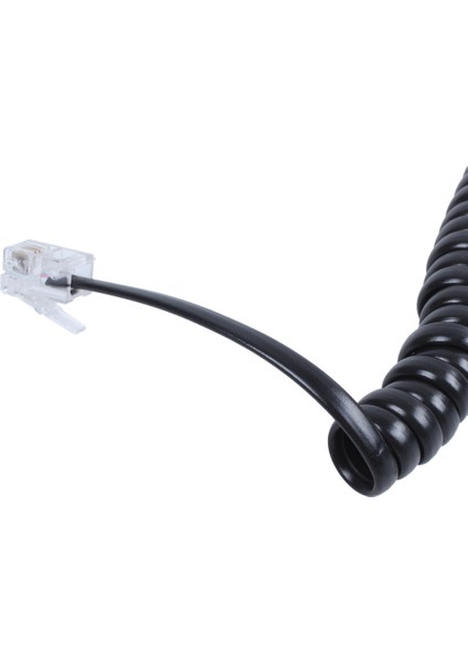 2x Yedek Rj9 4P4C Fiş Sarılmış Esnek Telefon Elleri Kablo Hattı Siyah (Yurt Dışından) indirimleri
