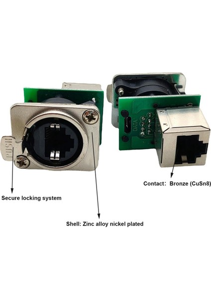 Ethercon RJ45 Şasi Soketi, D-N8FDP RJ45 Besleme/geçiş Paneli Montaj Jack, D Serisi Cat5 RJ45 Dikey Panel Mount Konektörü (Yurt Dışından) fırsatları