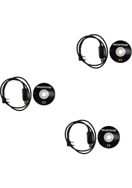 3x Baofeng USB Programlama Kablosu ve Baofeng/pofung Uv-5r Uv-82 Gt-3 888S Ten4 F9+ Radyo Walkie Tallie Part (Yurt Dışından)