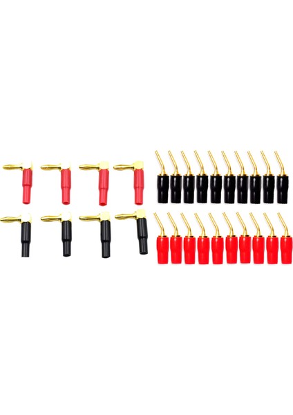 20PCS 2mm Muz Tapa Pin Vidalı Türü 8 Pcs 4mm Banana Tapa Hoparlör Kabloları Konektör Adaptörü (Yurt Dışından)