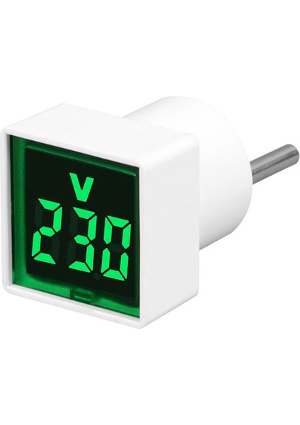 Dijital Voltmetre Kare AC220V Kare Voltaj Test Cihazı ve Gösterge Işık Ab Fiş Yeşil (Yurt Dışından)