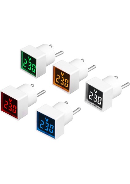 Dijital Voltmetre Kare AC220V Kare Voltaj Test Cihazı ve Gösterge Işık Ab Fiş Yeşil (Yurt Dışından) fiyatları