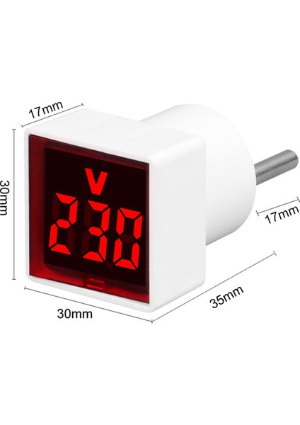 Dijital Voltmetre Kare AC220V Kare Voltaj Test Cihazı ve Gösterge Işık Ab Fiş Yeşil (Yurt Dışından) modelleri
