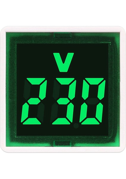 Dijital Voltmetre Kare AC220V Kare Voltaj Test Cihazı ve Gösterge Işık Ab Fiş Yeşil (Yurt Dışından) fırsatları