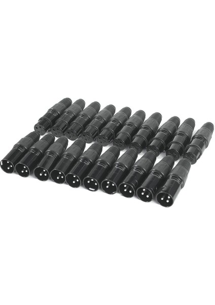 10 Çift Xlr 3 Pin Mikrofon Ses Kabloları Fiş Konektörleri Erkek Dişi Mikrofon Yılan Fiş Kablo Konektörleri (Yurt Dışından)