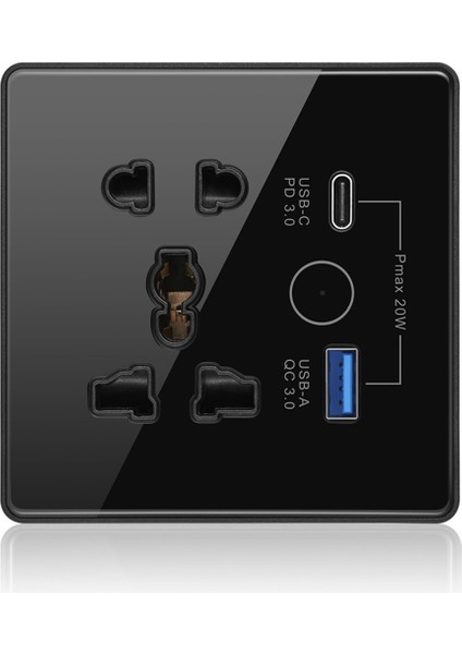 Tuya Smart Soketi Typec+Usb Hızlı Şarj Uzak Time Socket Wifi Akıllı Ingiliz Standart 86 Tip Soket B (Yurt Dışından)