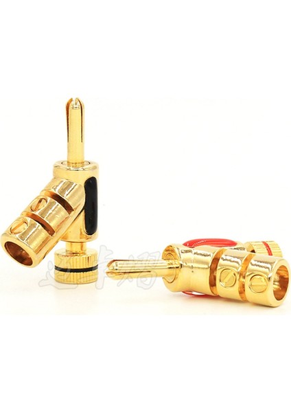 4pcs Muz Fiş Bakır Altın Kaplama Y Şekilli Hoparlör Kablo Fiş Kilitleme Muz Fiş Konnektörü Hifi Jak Ses Adaptörü (Yurt Dışından) modelleri