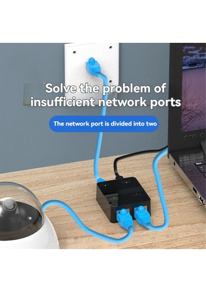 2 Bağlantı Noktası 100MBPS Ağ Anahtarı RJ45 Ağ Kablosu Ayrıştırıcı Genişletici Seçici 2 Yolu Adaptör Bağlayıcı Tip C Güç Siyah (Yurt Dışından) indirimleri