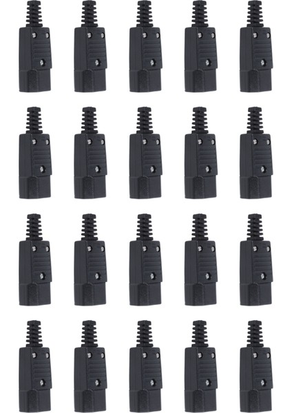 20X Siyah IEC-320 C14 Erkek Fiş Ac Güç Giriş Soket Konnektörü 250V 10A (Yurt Dışından)
