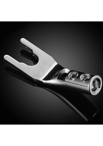 8 Pcs Audio Jack Y Muz Fiş Lehim Tel Konektör U/y Rhodium Kaplama Bakır Vidalı Çatal Hifi Hoparlör Kürek Konnektörü (Yurt Dışından) fırsatları