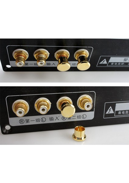 20PCS Altın Kaplama Kısa Devre Soketi Fono Konnektörü Rca Koruyucu Kriko Soketi Koruma Kapak Kapağı, Altın (Yurt Dışından) fırsatları