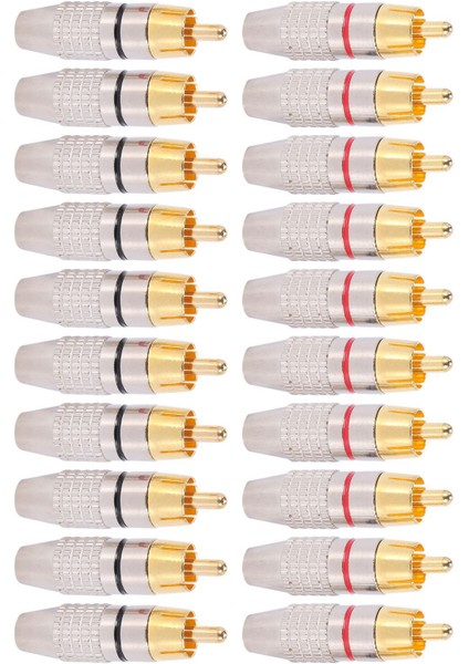 100 Pcs Rca Fiş Sesli Video Kilitleme Kablosu Konnektörü Altın Kaplama (Yurt Dışından) fiyatları
