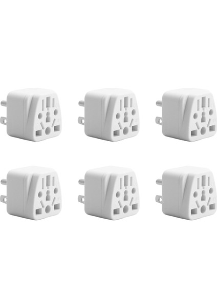 6x Abd Seyahat Fişi Adaptörü Ab/uk/au/ın/cn/jp/asıa/italya/brezilya&#39;ya Abd&#39;ye (Tip B), 3 Prong Abd Fişi, Şarj Converter Beyaz (Yurt Dışından)
