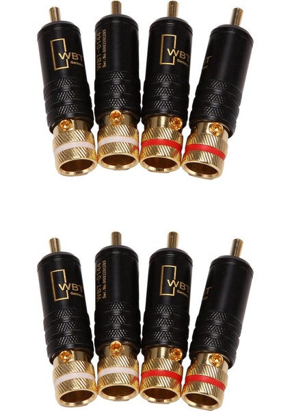 8pcs Rca Kilitleme Fişleri Sesli Video Konnektörleri (Yurt Dışından)