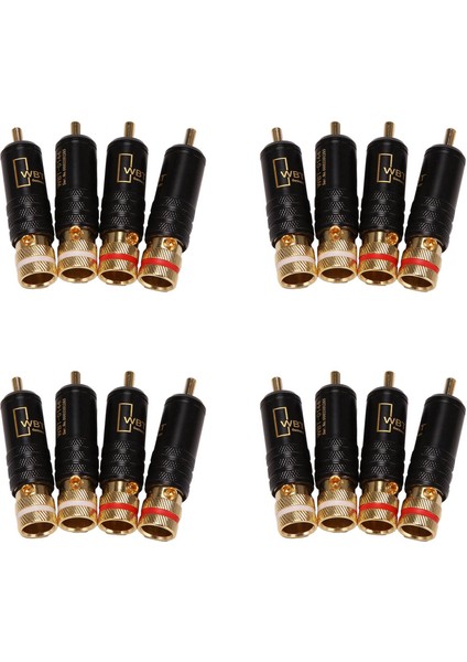 16PCS Rca Kilitleme Fişleri Sesli Video Konnektörleri (Yurt Dışından)