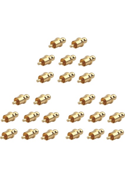 24PCS Soket Kapak Kapağı Altın Kaplama Rca Kapağı Fiş Kısa Devre Soketi Fono Konnektör Koruması Rca Koruyucu Fiş (Yurt Dışından)