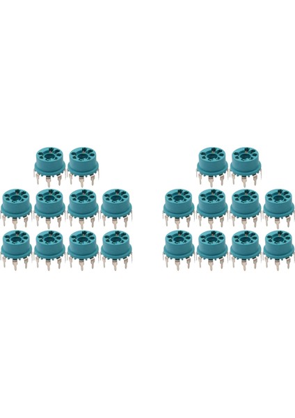 7pin Plastik Vakum Tüp Soket Valf B &amp; W 6j1 6z4 6x4 12AE6 6AT6 6bk6 12AV6 6AQ6 6j5 Hıfı Ses Amp 20PCS Mavi (Yurt Dışından)