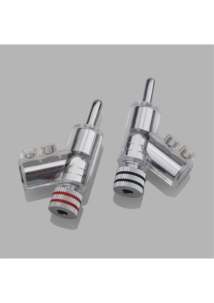 2pcs Kendi Kendine Kilitlenen Muz Fişi Y Şekilli Adaptör Hi-Ucu Bakır Hoparlör Terminal Konnektörü Ses Amplifikatörü Rhodyum Kaplama (Yurt Dışından)