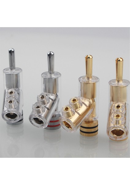 2pcs Kendi Kendine Kilitlenen Muz Fişi Y Şekilli Adaptör Hi-Ucu Bakır Hoparlör Terminal Konnektörü Ses Amplifikatörü Rhodyum Kaplama (Yurt Dışından) fırsatları