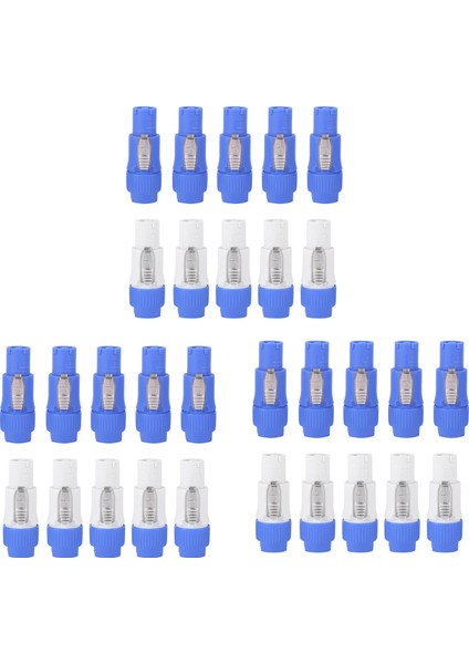 30PCS/LOT NAC3FCA Speakon Fiş 3 Pin Erkek Powercon Konnektörü 20A 250V Ac Elektrik Fiş Konnektörü Mavi ve Beyaz (Yurt Dışından)