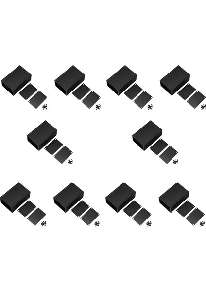 10X Alüminyum Alaşım Enstrümanı Alüminyum Kabuk, 100X66X43MM Alüminyum Güç Amplifikatör Muhafazası, Dıy Pcb Kontrolör Muhafazası (Yurt Dışından)
